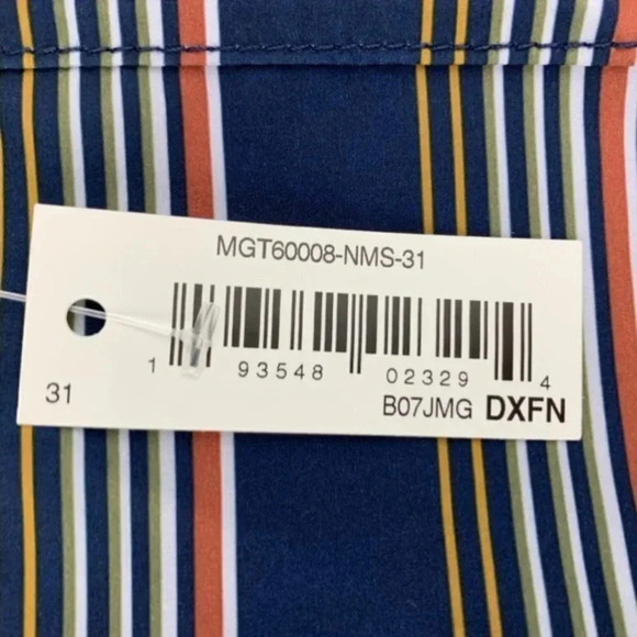 Goodthreads Swimwear Stripe Print Size 31 Tie Front Stretch Men's Board Shorts - Picture 9 of 12